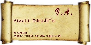 Vizeli Adrián névjegykártya